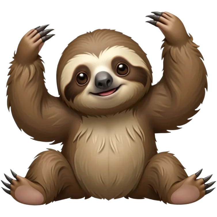 cinematic-sloth-realistic-full-body-hanging-emoji,-long-curved-claws-clinging,-thick-shaggy-brown-fur-slightly-ruffled,-head-tilted-dramatically,-slow-blinking-eyes-filled-with-serene-wisdom,-simplified-yet-realistic-focused-features,-highly-detailed,-glowing-with-an-almost-sarcastic-glow emoji