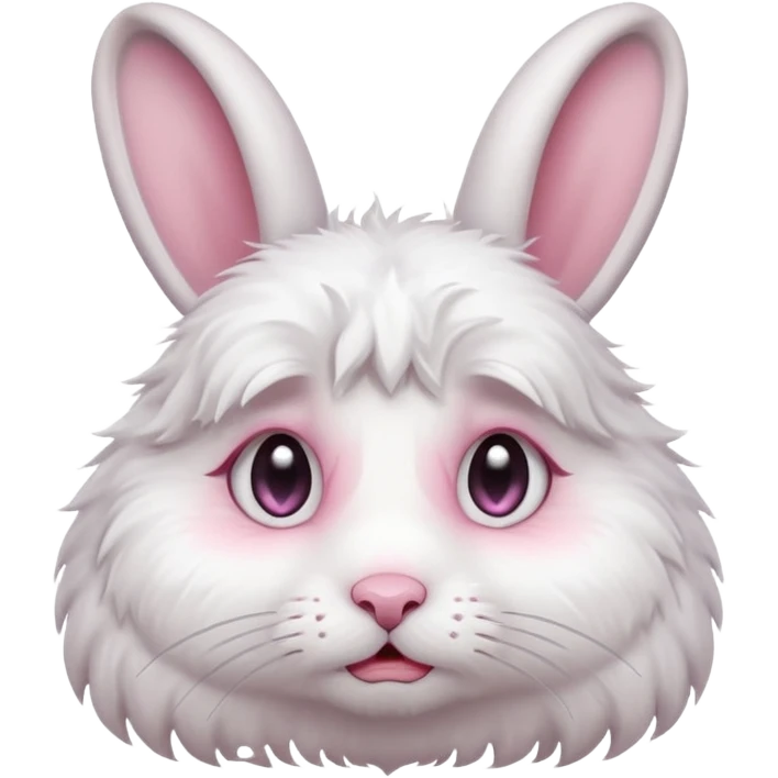 White rabbit sad crying emoji  emoji