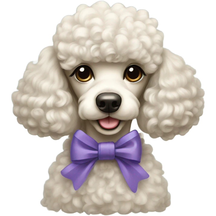 poodle with a bow emoji