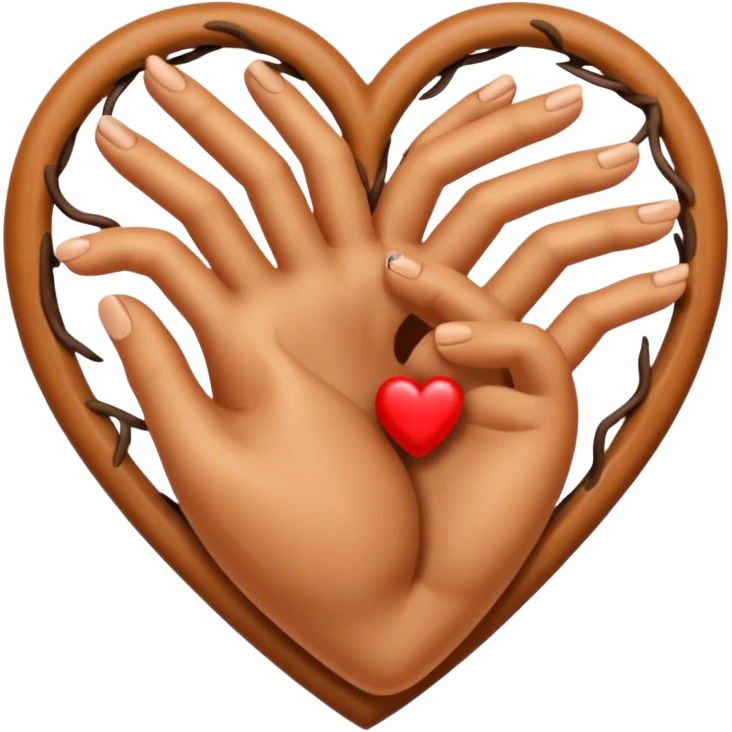 Cuore giapponese con le dita emoji