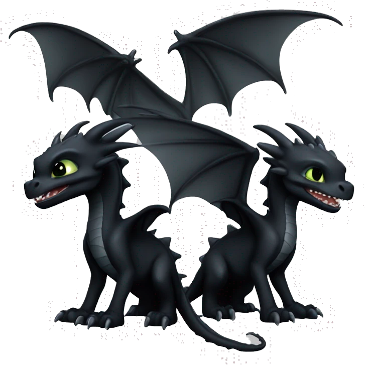 Toothless dragon night fury white emoji
