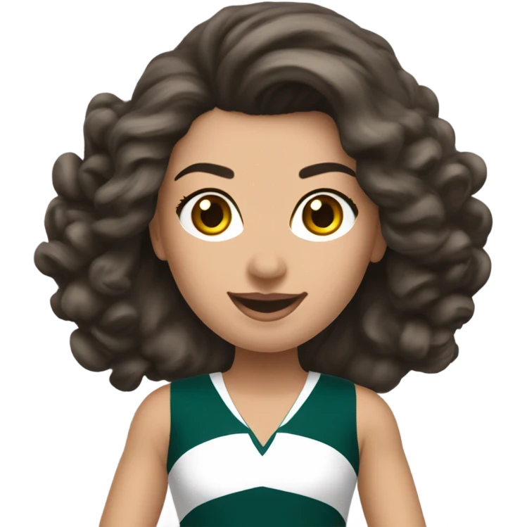 Philadelphia Eagles cheerleader brunette cheer emoji