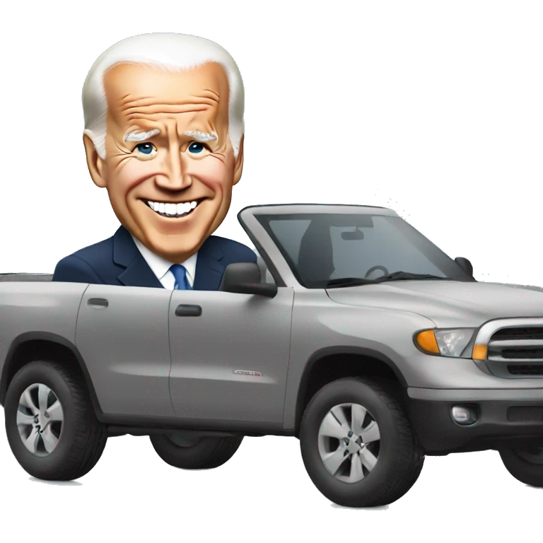 Joe Biden on car emoji
