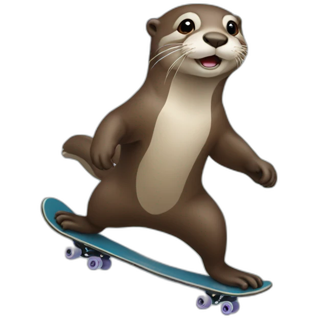 Otter skating emoji