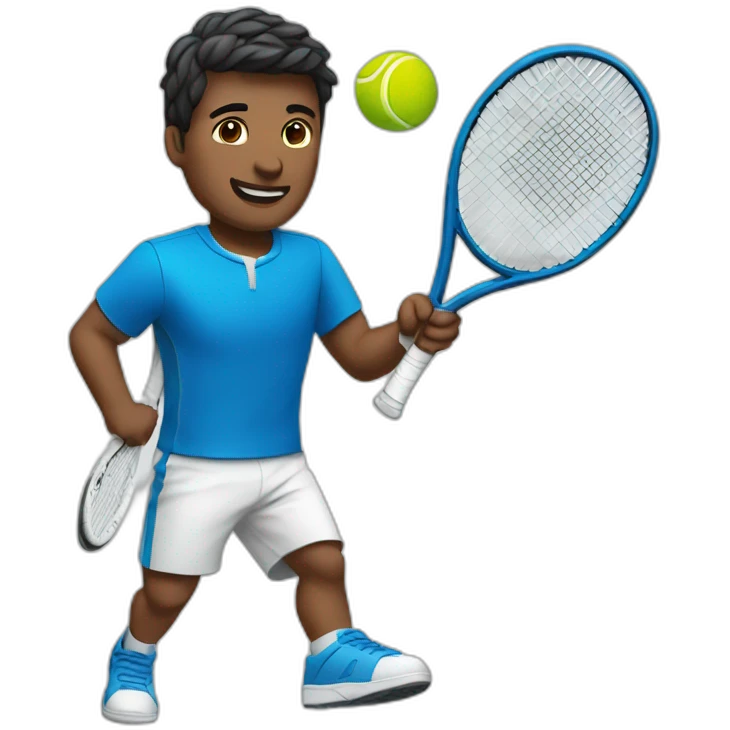 Tennis blue emoji