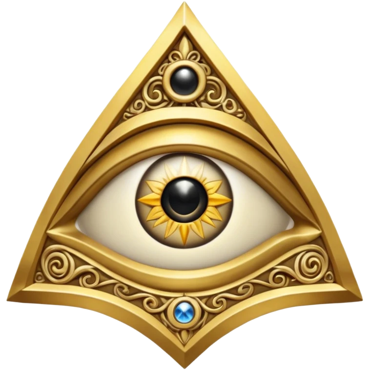 All seeing eye with hidden Templar cross in pupil emoji