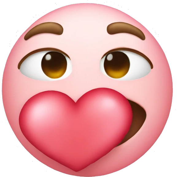 a kissing emoji with a heart  emoji
