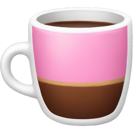 Pink coffee emoji
