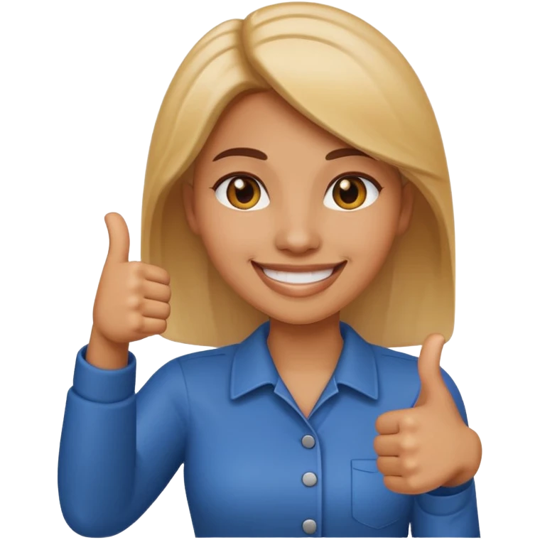 HR girl giving a thumbs up emoji emoji