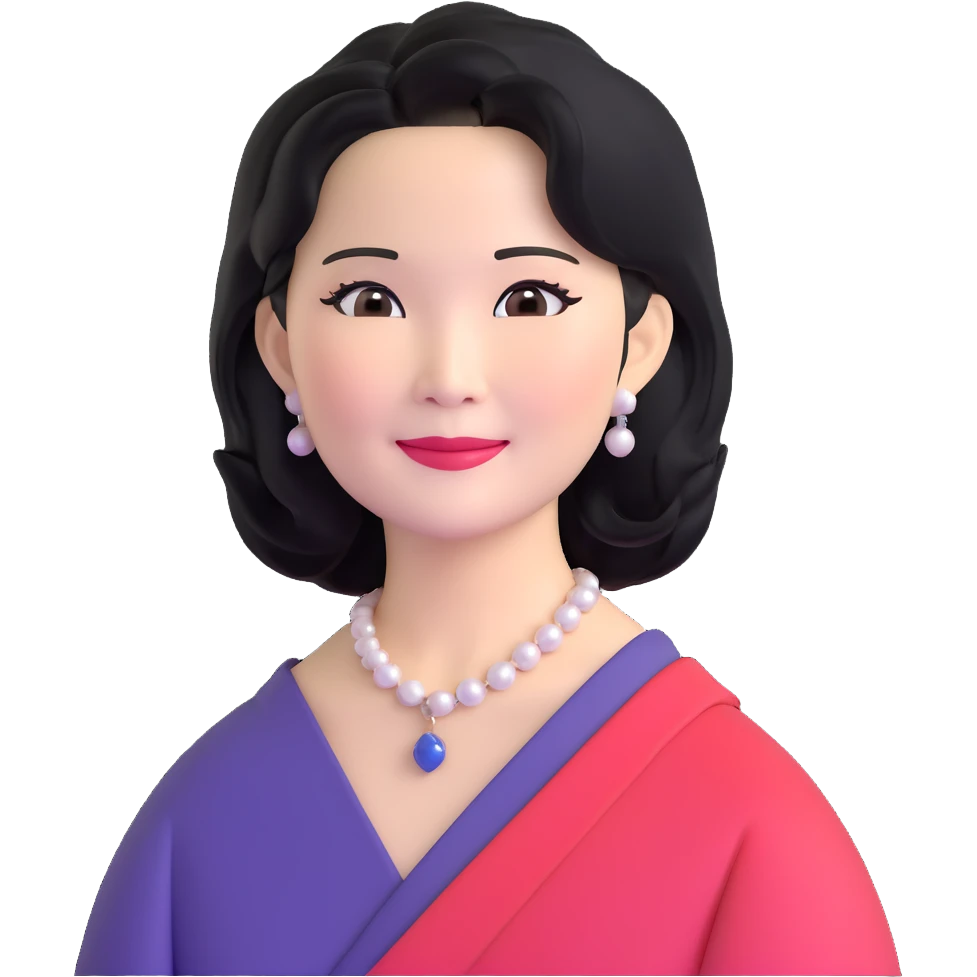 Teresa Teng iconic Asian singer with elegant look, upper body emoji