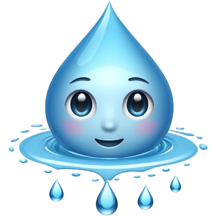 water drain with water drops emoji