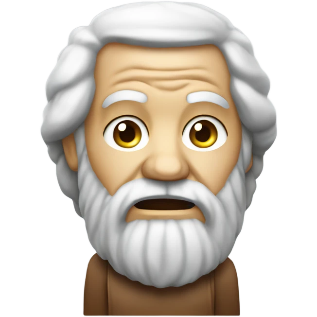Socrates trying to use an iphone emoji