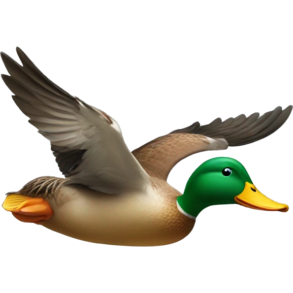 Duck flying emoji