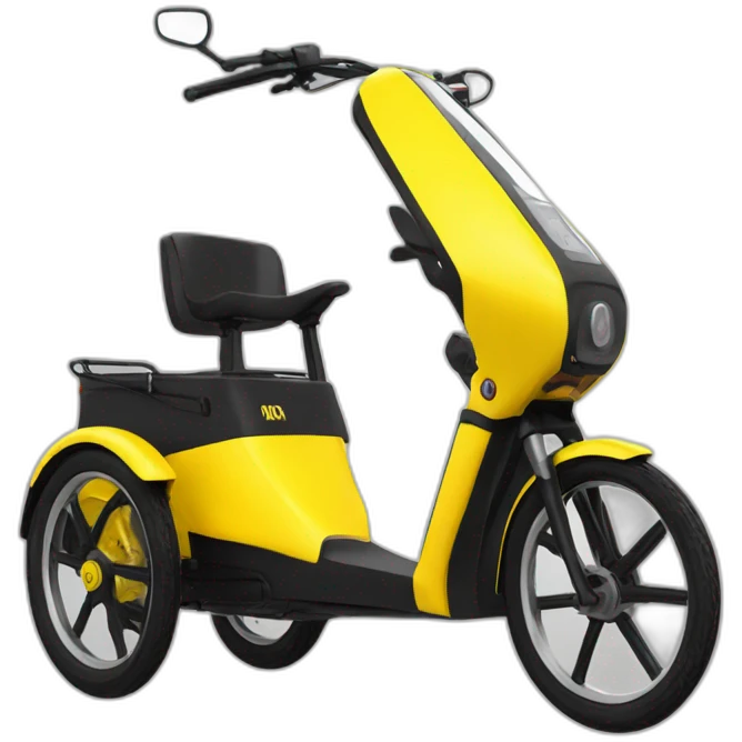 Electric tricycle in yellow emoji