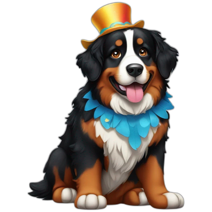 Bernese mountain dog carnaval emoji