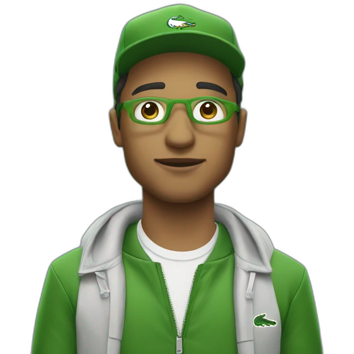 Weed smoker with lacoste clothes emoji
