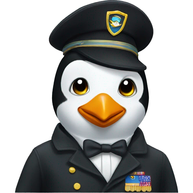 Salute penguin emoji