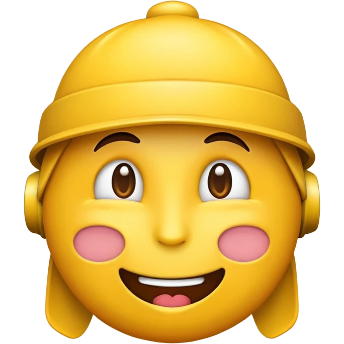 Emoji mit Koch Haube grossem Ohr und Reißverschluss als mund emoji