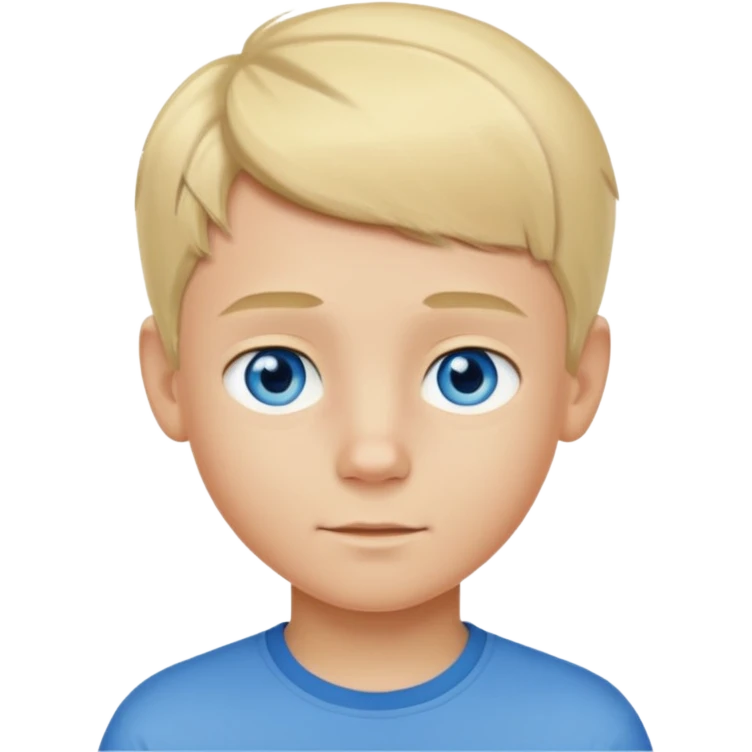 Sarışın kısa boylu 11 yaşında yakışıklı çocuk emoji