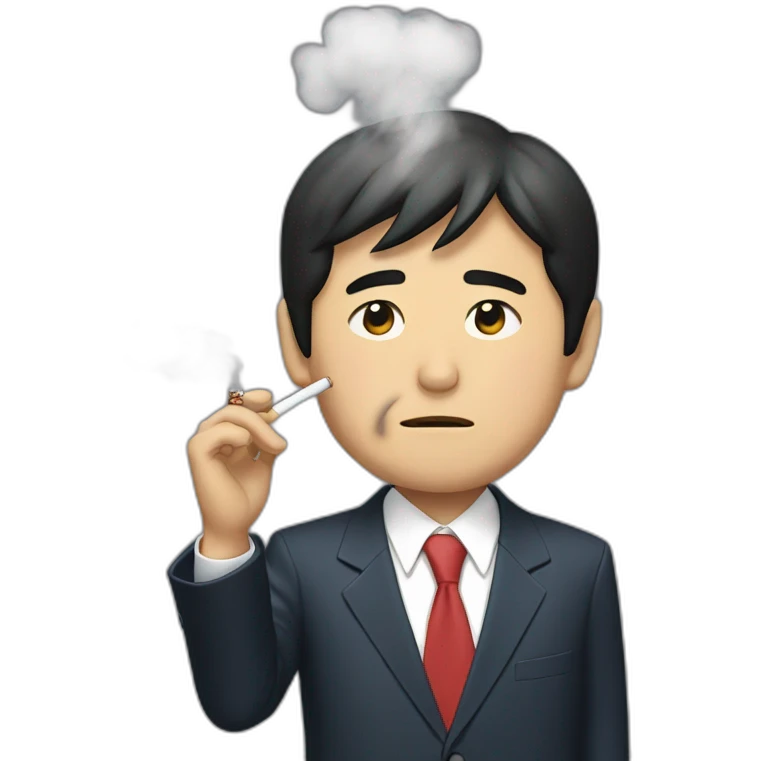 Shinzo Abe smoking emoji