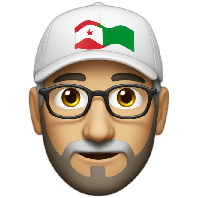 Steve Jobs with an algerian flag cap emoji