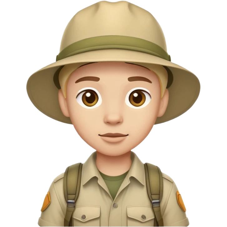 person in safari gear, ready for adventure emoji