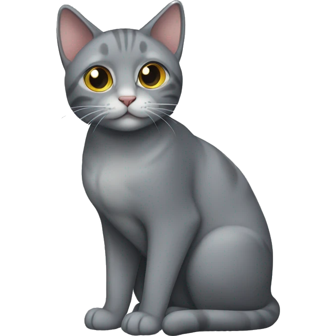 Grey cat  emoji