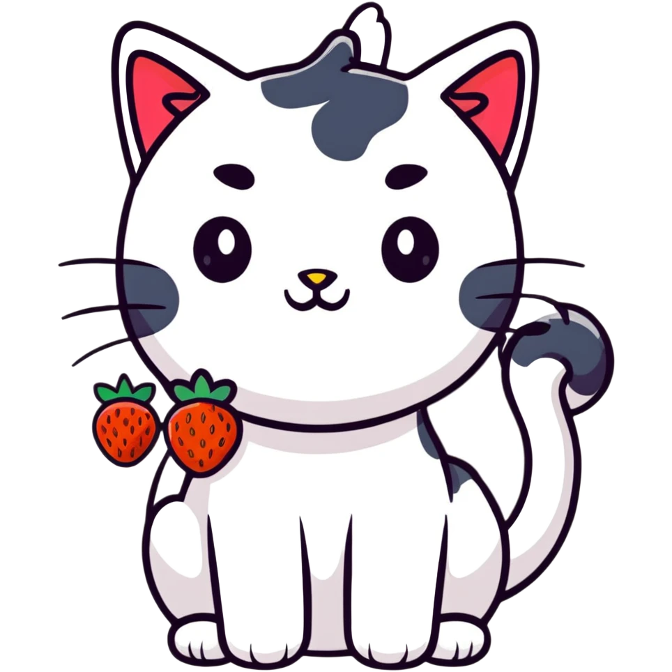 Strawberry cat emoji