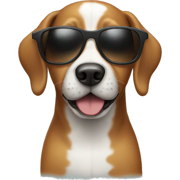 Dog with sunglasses  emoji