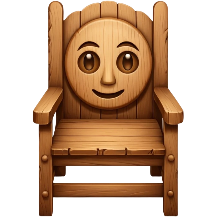 Chair with face emoji