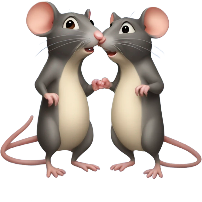 Two rats gossiping  emoji