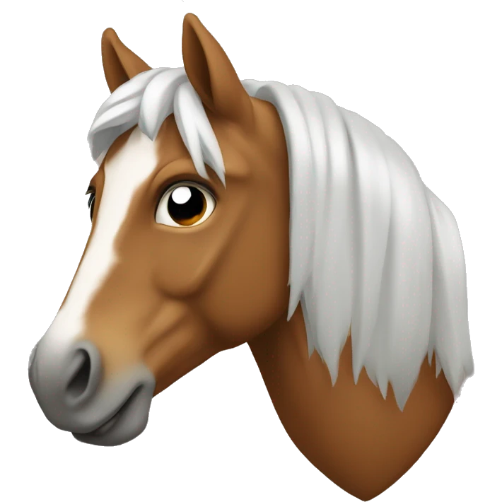Cheval qui tient un coeur emoji