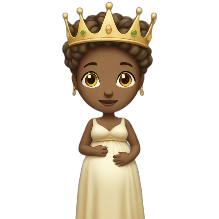 white pregnant king emoji