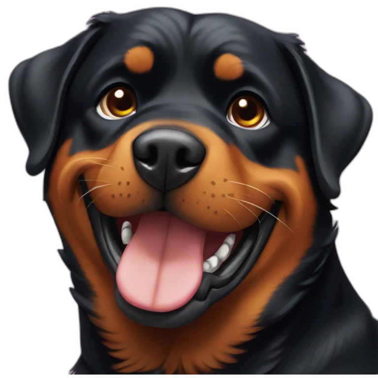 Rottweiler happy emoji