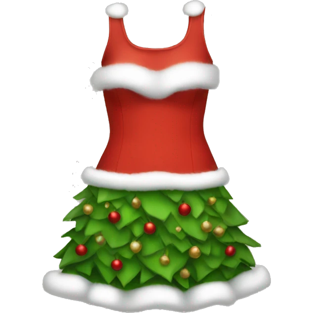 Red christmas dress  emoji
