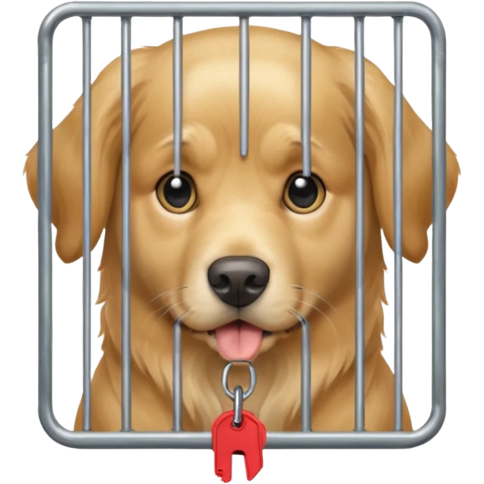 Dog who keeps its owner in a cage emoji