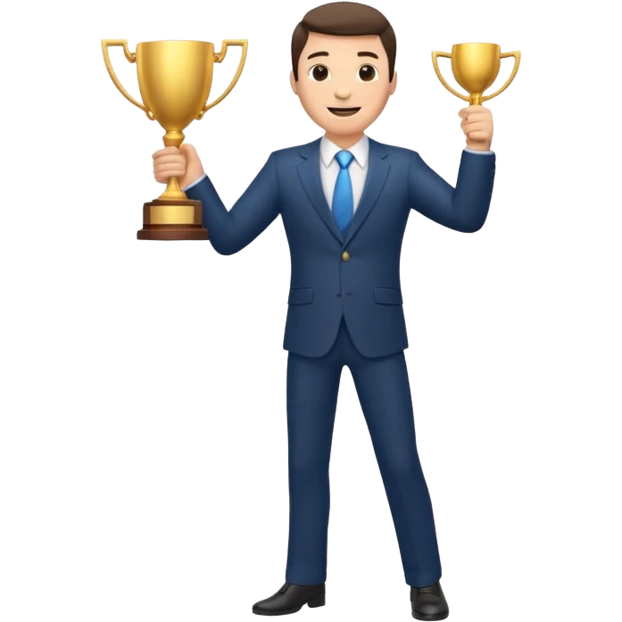 businessman celebrating full body emoji