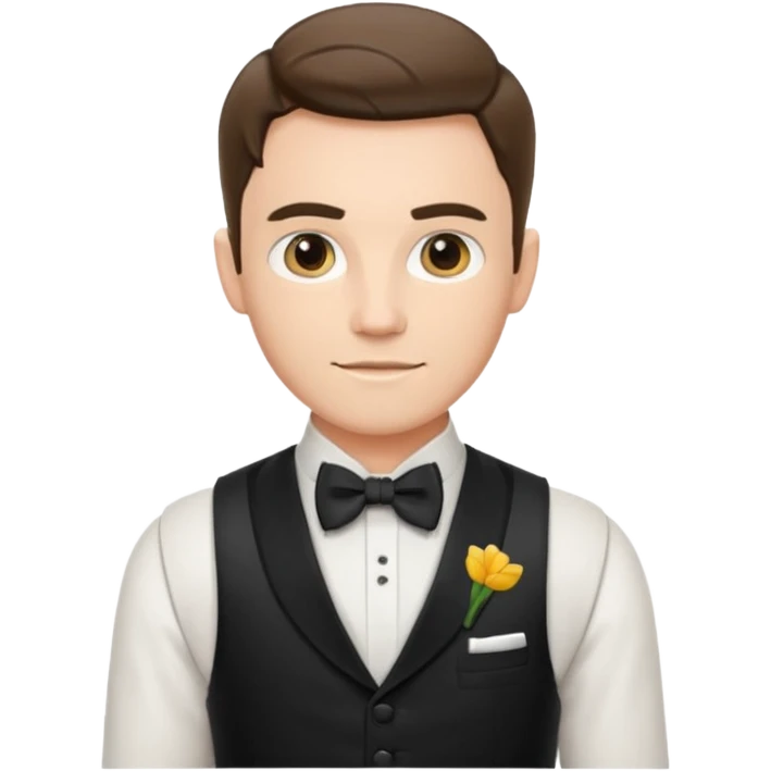 a bartender with bow tie and vest















 emoji