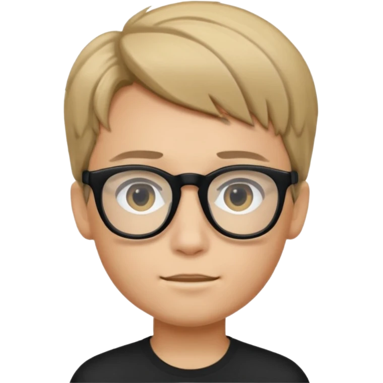 a boy with black glasses and dark-blond hair emoji