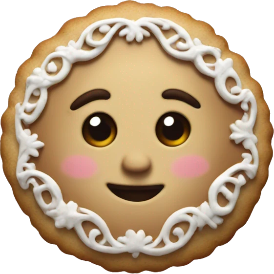 a victorian cookie emoji