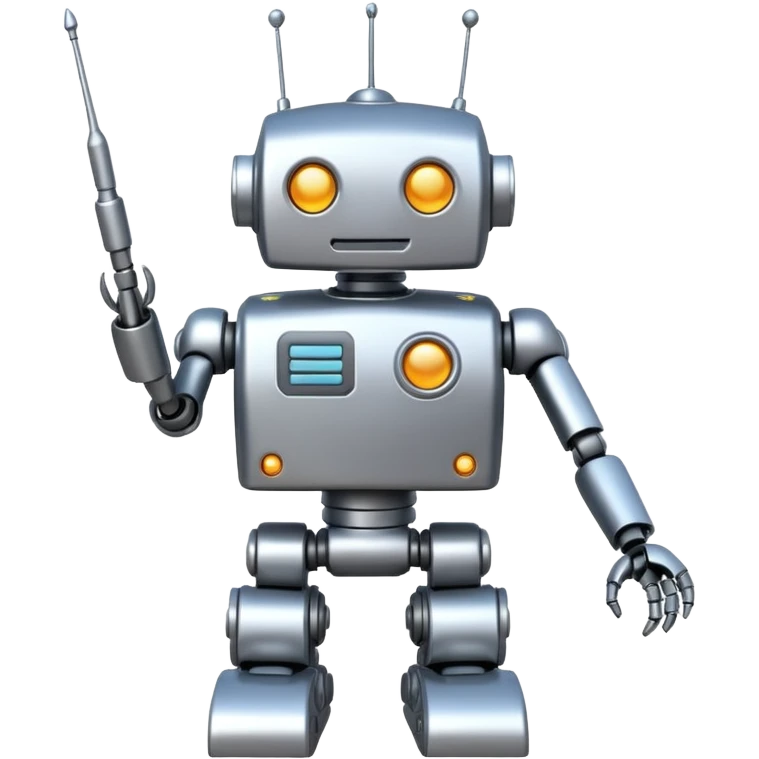 Robot with antana emoji