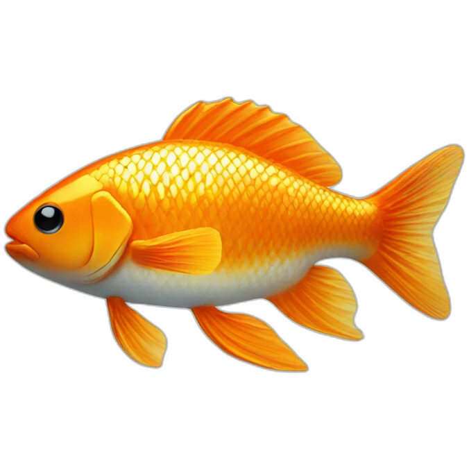 beautyfull fish with orange colour emoji