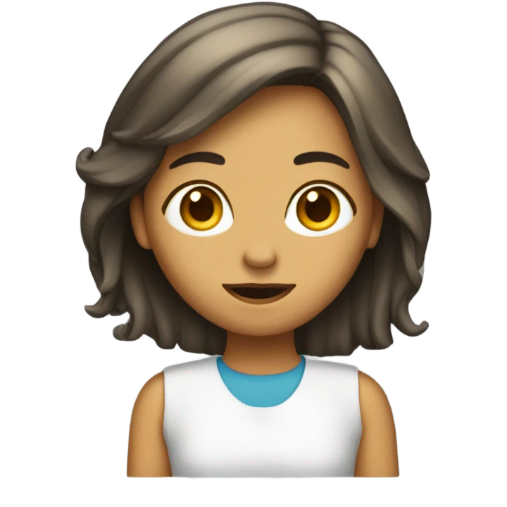 Mantén a la chica, pero ahora está sentada delante del ordenador emoji
