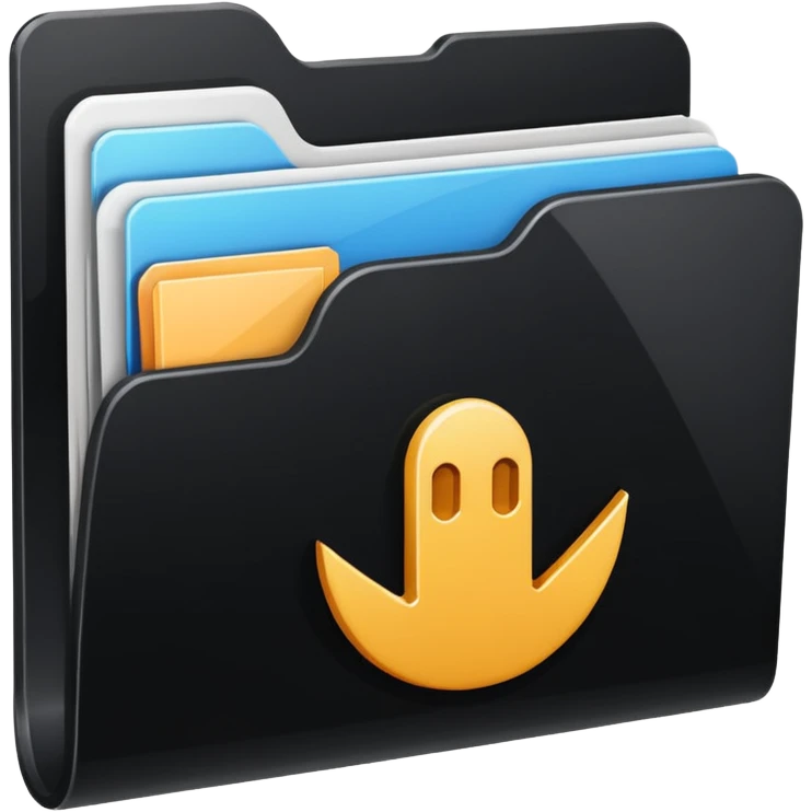 computer folder icon black emoji