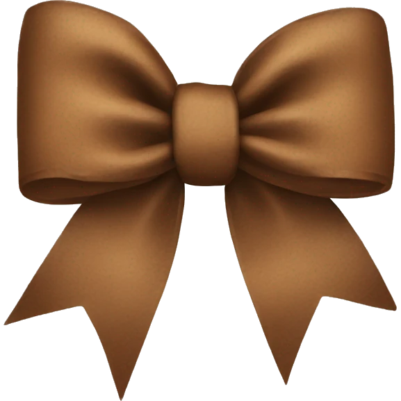brown bow emoji