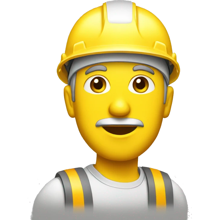 building architect in yellow helmet emoji