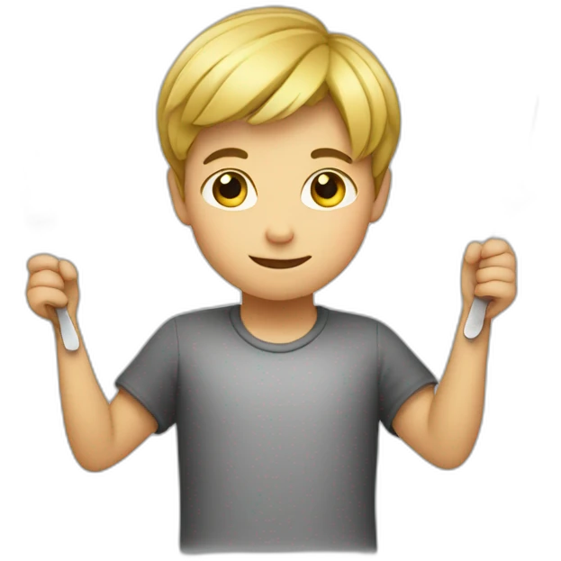 kid with fork emoji