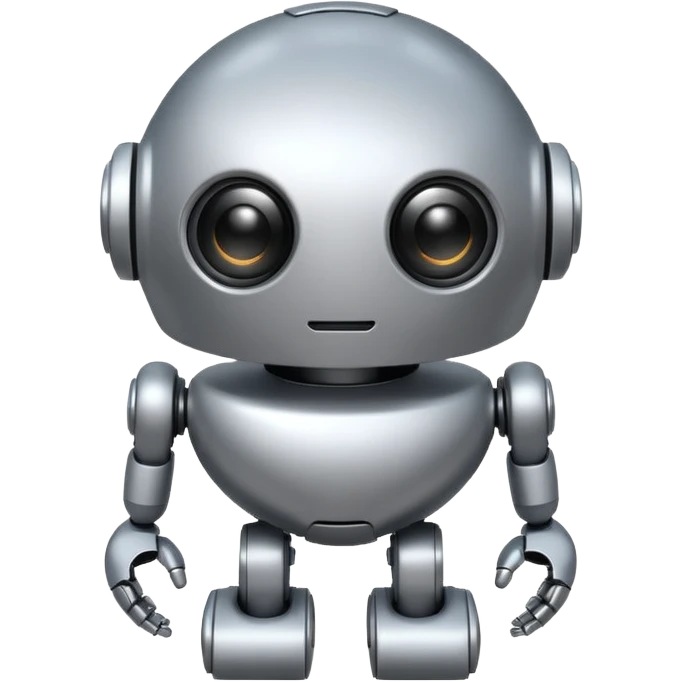 round  robot,one-eye,full body. emoji