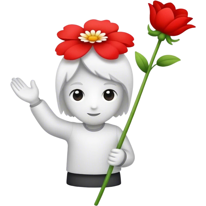 8 Martie cu rosu si alb  emoji