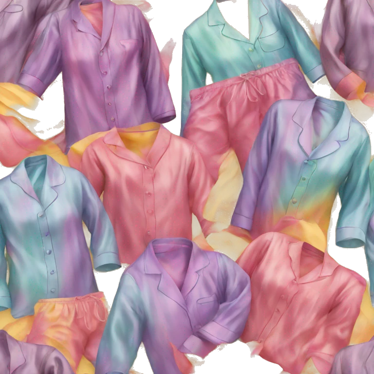 Silk pajamas colorful emoji